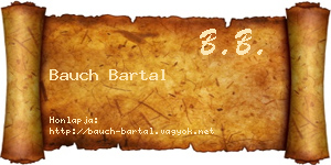 Bauch Bartal névjegykártya